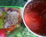 A picture of step 1 of Shakshuka (Egg Curry).