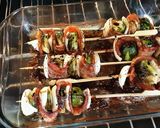 A picture of step 6 of Brussels Sprouts Kabobs.