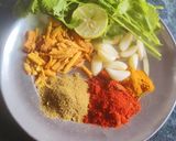 A picture of step 1 of Bharva Bhindi.