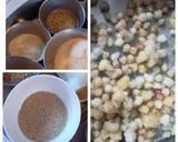 A picture of step 1 of Black sesame seeds kachariyu.