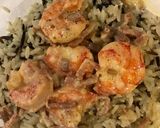 Une image de l'étape 5 de Crevettes flambées à la crème avec riz sauvage.