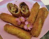 Foto langkah ke 8 dari resep Roti Tawar Goreng isi pisang coklat.
