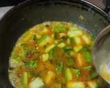 A picture of step 3 of Ridge gourd (turai) bhaji.
