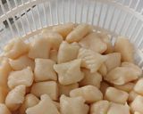 A picture of step 4 of Potato Gnocchi, basil cherry tomato sauce.