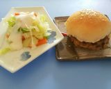 รูปขั้นตอนการทำที่ 7 ของ เบอร์เกอร์หมูกับสลัดผักต้ม