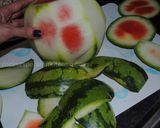 A picture of step 4 of No bake watermelon cake.