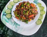 A picture of step 7 of Stir-fried Red Rice and Veggies.
