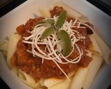 Fehérboros padlizsánragu pennével recept fázis 6 fotója