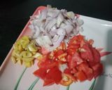 A picture of step 1 of Veg Kolhapuri.