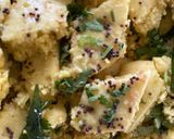 A picture of step 6 of Dhokla vegan.
