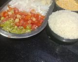 A picture of step 1 of Moong Dal Khichadi.