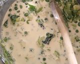 A picture of step 3 of Cream of Minted Pea and Sprout Soup.