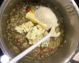 Spenótos-gorgonzolás rizottó koktélparadicsommal recept fázis 4 fotója
