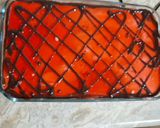 A picture of step 6 of Mango, chocolate, strawberry trifle.