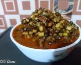 A picture of step 8 of Qabuli Daal.