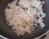 A picture of step 2 of Janmashtami special coconut sooji barfi.