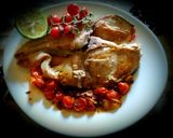 Une image de l'étape 3 de Tranche d'espadon grillé au sauce tomate cerise😋😋👍.