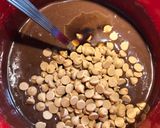 A picture of step 2 of Peanut Butter Chip Cheesecake Brownies.