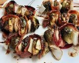 A picture of step 6 of Brussels Sprouts Kabobs.