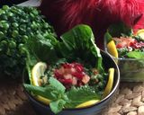A picture of step 1 of Spinach Tabbouleh.