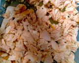 A picture of step 1 of Salmon, Potato, and Broccoli Gratin.