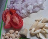 A picture of step 1 of Mushroom Matar malai sabji.