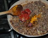 A picture of step 3 of Persian Loobia Polo (Green Bean Rice With Minced Beef) لوبیا پلو با گوشت چرخ کرده.