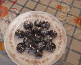 A picture of step 5 of Chocolate balls made by my son.