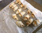 Une image de l'étape 5 de Feuilletés apéritifs saucisses sauce moutarde et mimolette.