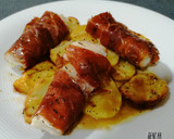 Foto del paso 6 de la receta: Bacalao al horno con jamón y salsa de miel