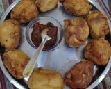 A picture of step 3 of Dahi ke shole.
