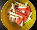 A picture of step 1 of Oven grilled parsnips.
