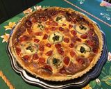 Une image de l'étape 12 de Tarte chèvre cendré,épinards frais et tomates cerises (pâte brisée à l origan).