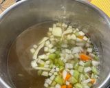 A picture of step 6 of Instant Pot Chicken Noodle Soup.