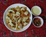 A picture of step 7 of Roti nachos.