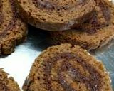 A picture of step 8 of Eggless Chocolate Swiss Rolls.