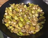 A picture of step 4 of Leek and Mozzarella Tart with Homemade Pie Crust.