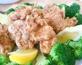 A picture of step 5 of Japanese style fried chicken with Soy sauce, ginger and garlic.