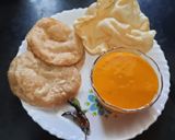 A picture of step 8 of Aamras aur Poori.