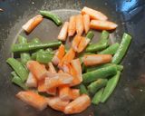 A picture of step 5 of Easy green beans, surimi and tofu stir fry.