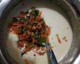 A picture of step 2 of Veggi moong dal idli.