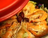 高麗菜麻油鮮蝦煮的食譜步驟8照片
