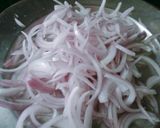 A picture of step 4 of Kanda Arbi fry/onion colocasia fry.