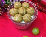 A picture of step 8 of Gooseberry Sesame Coconut Laddoos.
