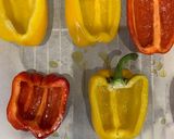 A picture of step 1 of Stuffed peppers with low fat beef mince meat For Jamo.