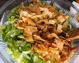 A picture of step 7 of Mayonnaise fatoush salad.