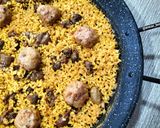 Foto del paso 8 de la receta Arroz con mollejas y albóndigas de pollo