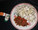 A picture of step 6 of White Yam and sauce.
