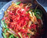 A picture of step 9 of Spaghettini stir fry.