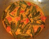 A picture of step 9 of Dahi Bhindi.